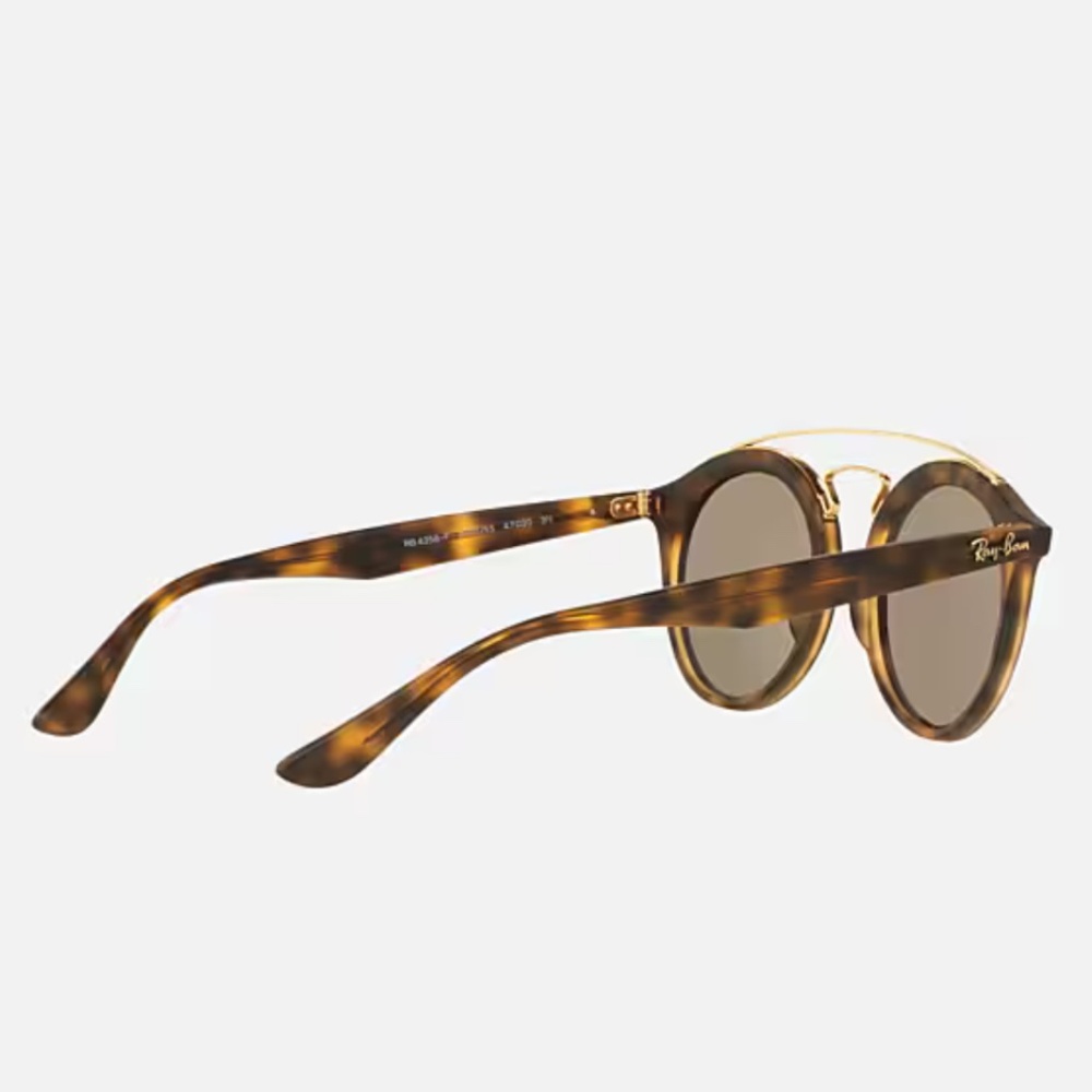 Ray-Ban Tortoise Brown Round Sunglasses with Gold Bridge - Picture 5 of 11